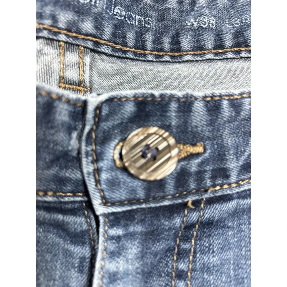 Calvin Klein Jeans Men's 38x28 5 Pockets Stretch Denim Straight Dark Blue Jeans